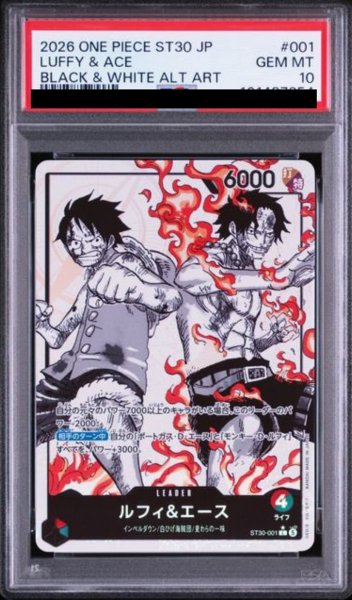 画像1: 【PSA10鑑定済】ルフィ&エース【リーダーパラレル】《多色》 (1)