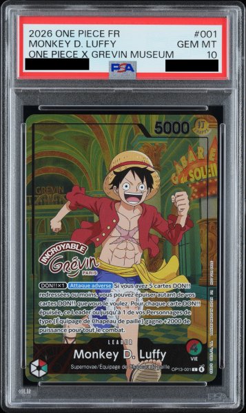 画像1: 【PSA10鑑定済】モンキー・D・ルフィ【プロモ】《多色》　※フランス語表記 (1)