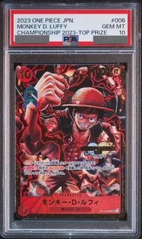 PSA10鑑定済】モンキー・D・ルフィ 【プロモ】《赤》 - ワンピース