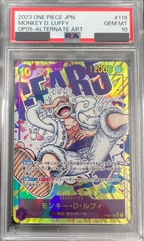 〔PSA10鑑定済〕モンキー・D・ルフィ(パラレル/漫画絵)【L】{OP09-061}