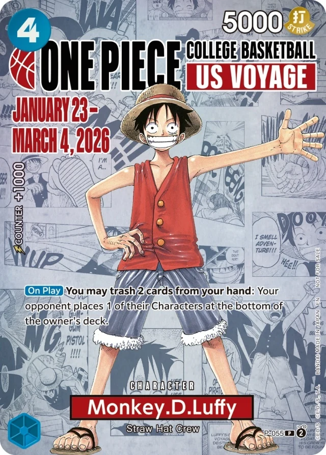 モンキー・D・ルフィ【プロモ】《青》未開封 ※英語表記
