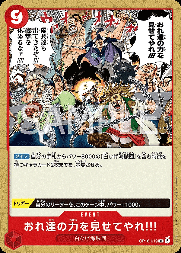 おれ達の力を見せてやれ!!!